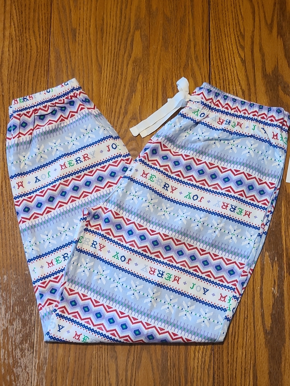 Old Navy NWT Festive 'Merry Joy' Patterned Pajama Pants - Ladies Small